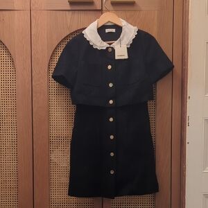 NWT Sandro Black Tweed Dress